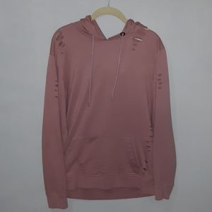Pink Distressed Hoodie